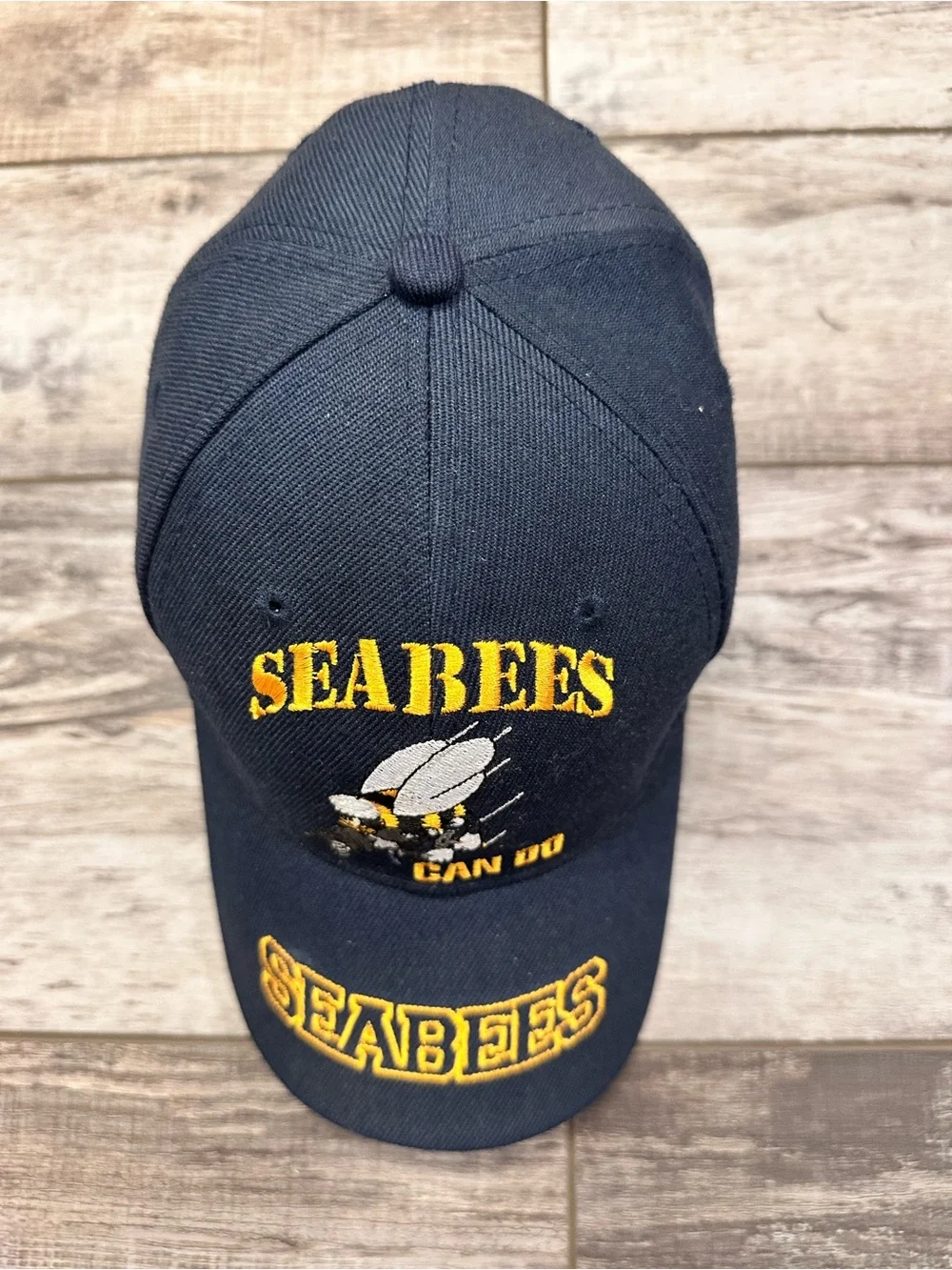 Navy United States Navy Baseball Cap with Yellow Embroidery